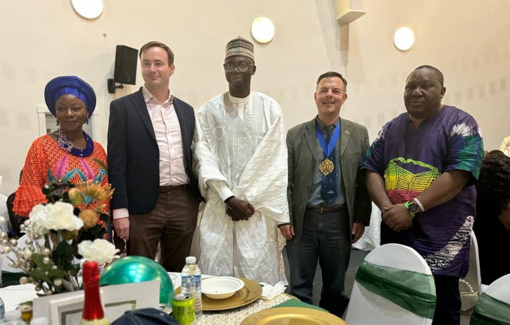 (L-R) Rose Kaye, Tom Hayes MP, Major Paul Hilliard and Paul Ejime